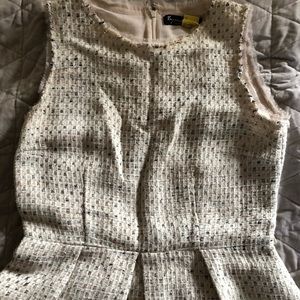 Chanel looking light tweed dress 42 EU